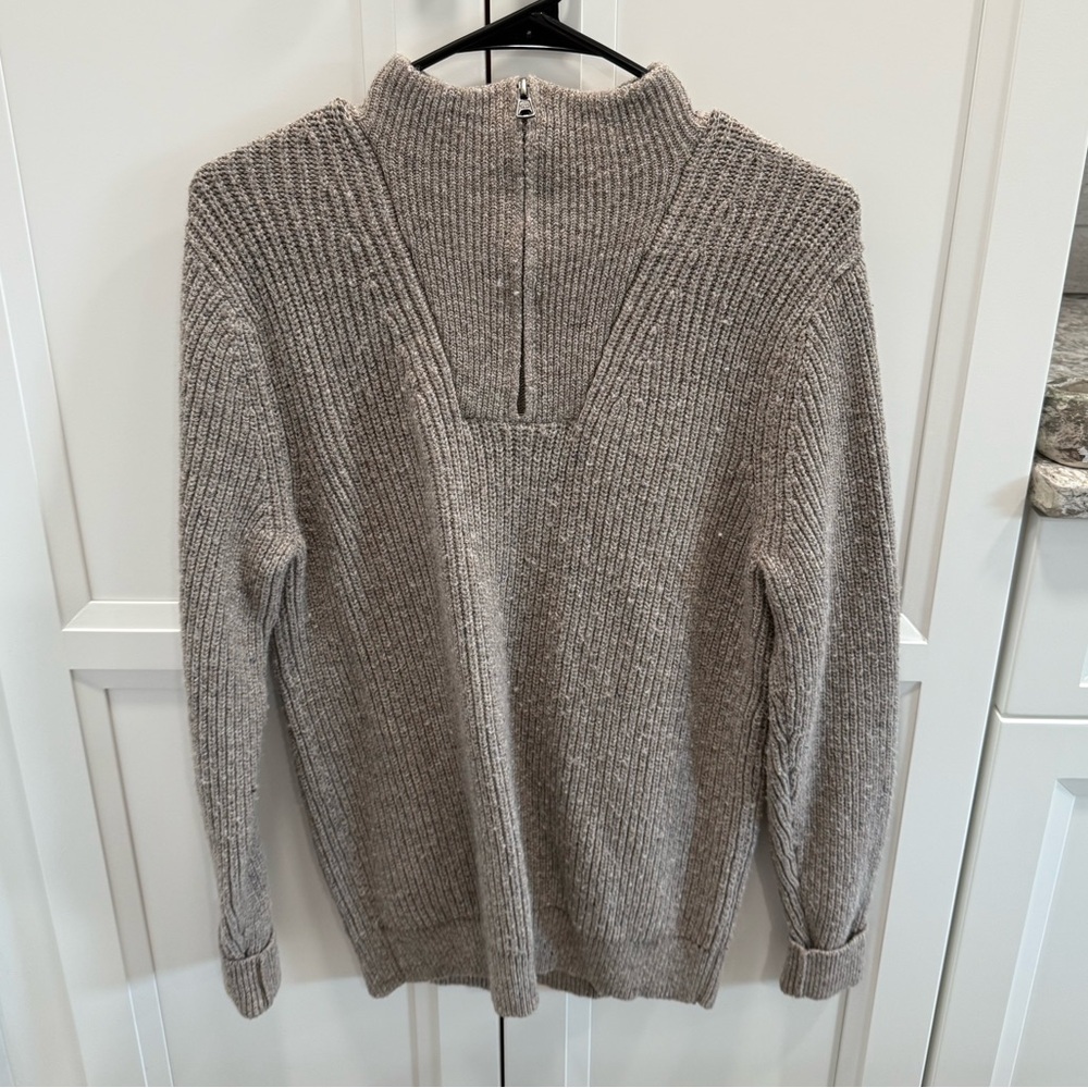 Old Navy tan half zip sweater